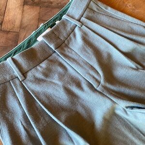 Vince high waisted Pleated Trousers in Aegean